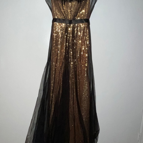 Black and Gold sequince ball gown - Picture 3 of 3